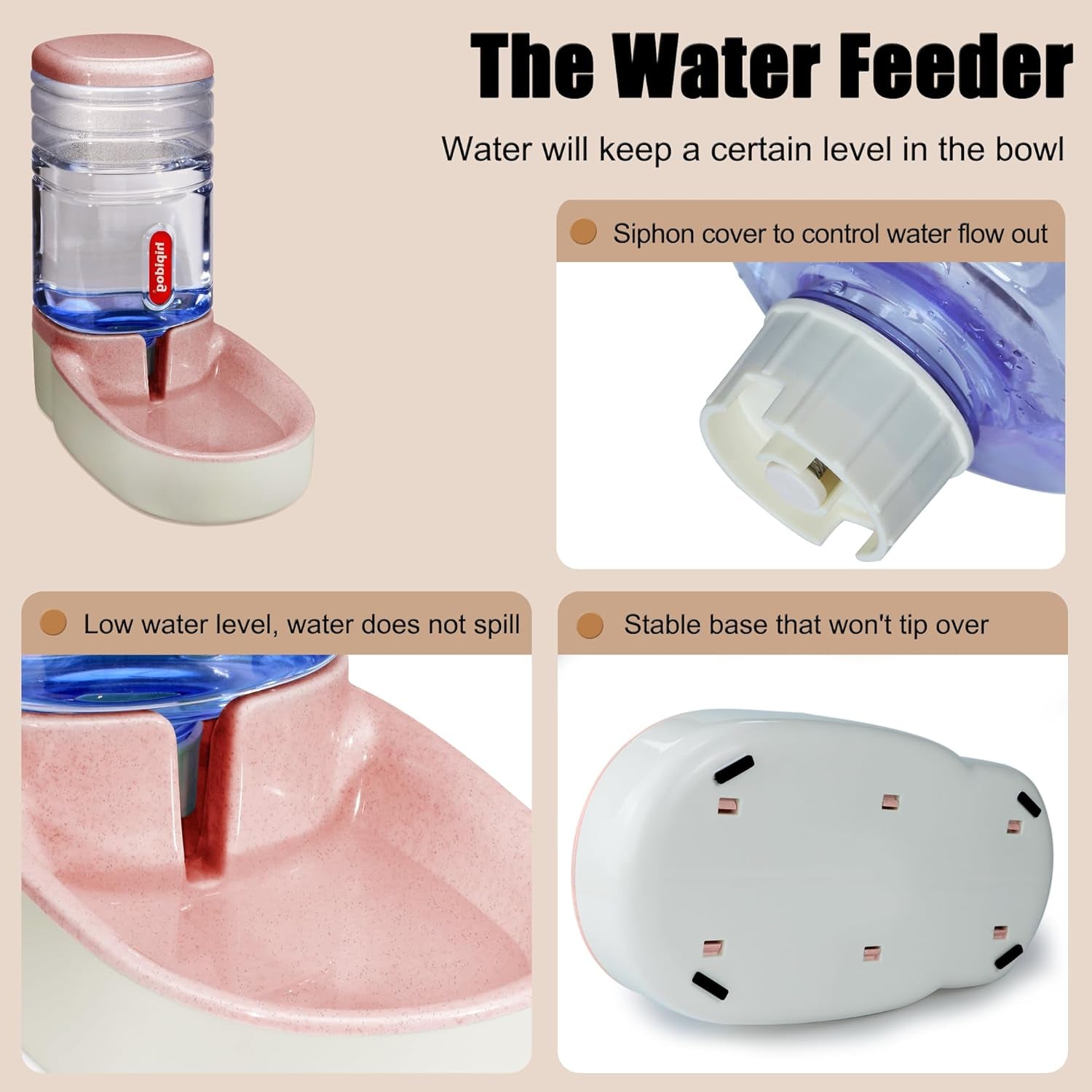 Automatic Pet Feeder Small&Medium Pets Automatic Food Feeder and Waterer Set 3.8L, Travel Supply Feeder and Water Dispenser for Dogs Cats Pets Animals